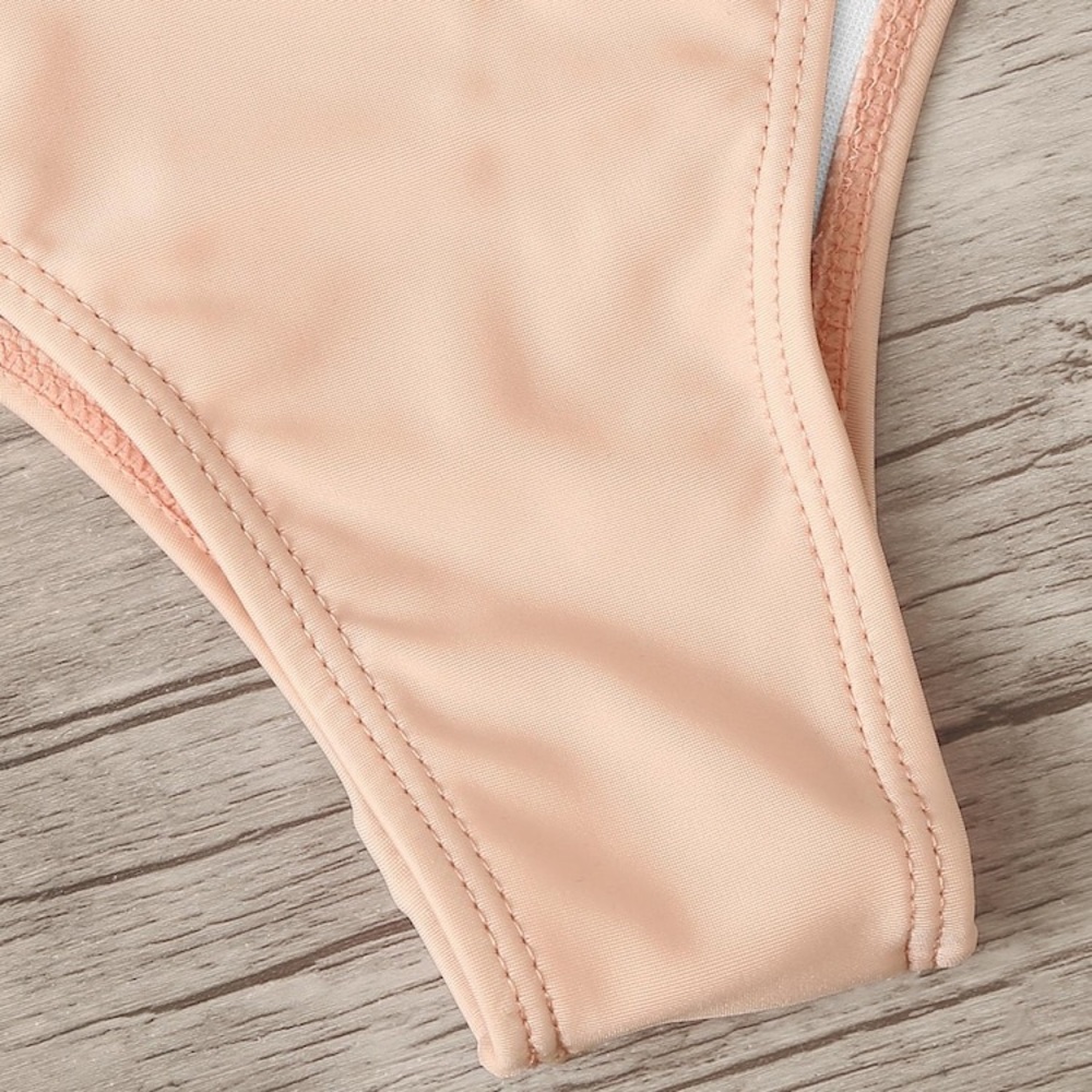 Pink Silky Criss Cross Bikini Set - Picture 4 of 4